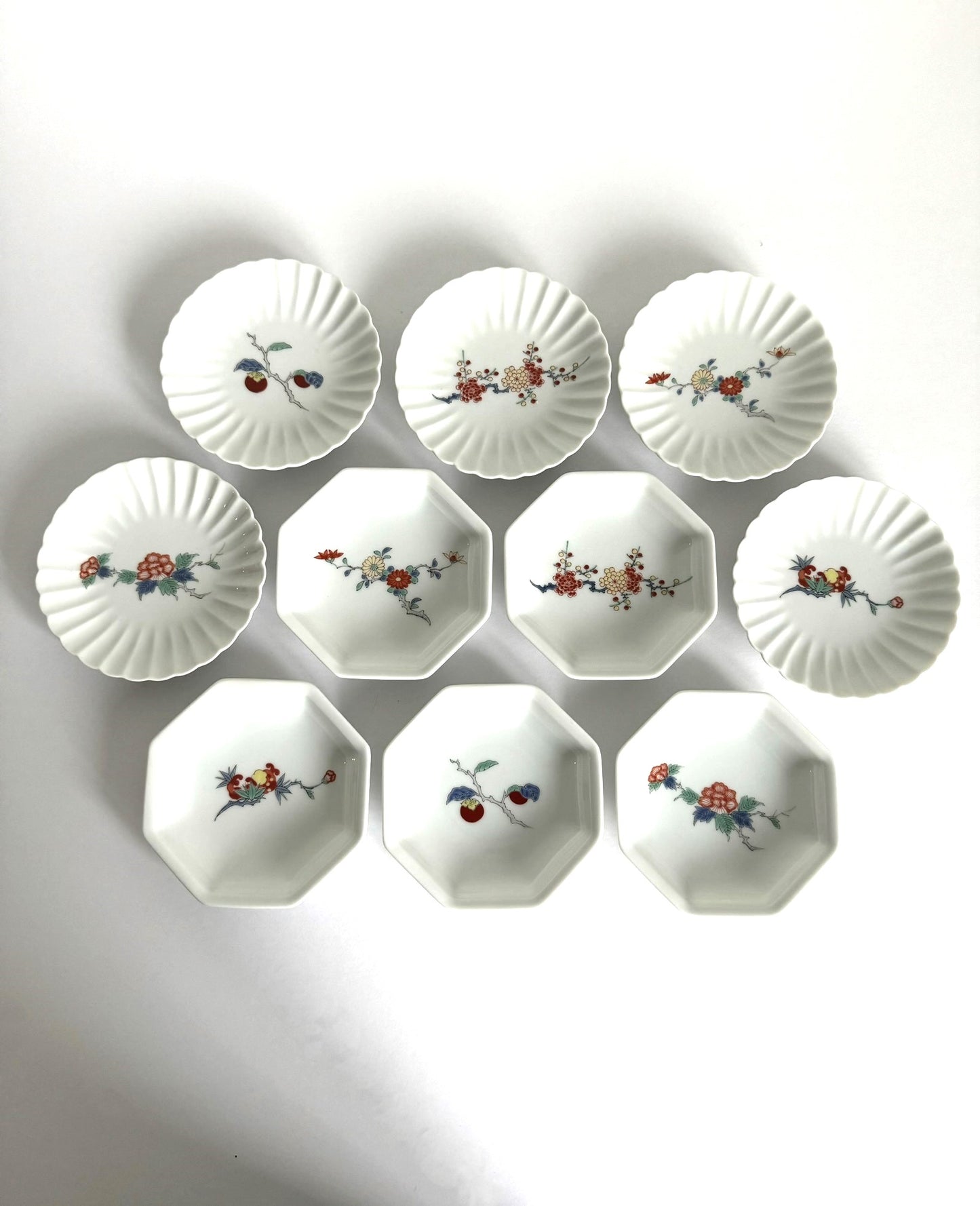 Octagonal small plate - Plum blossom(Ume)