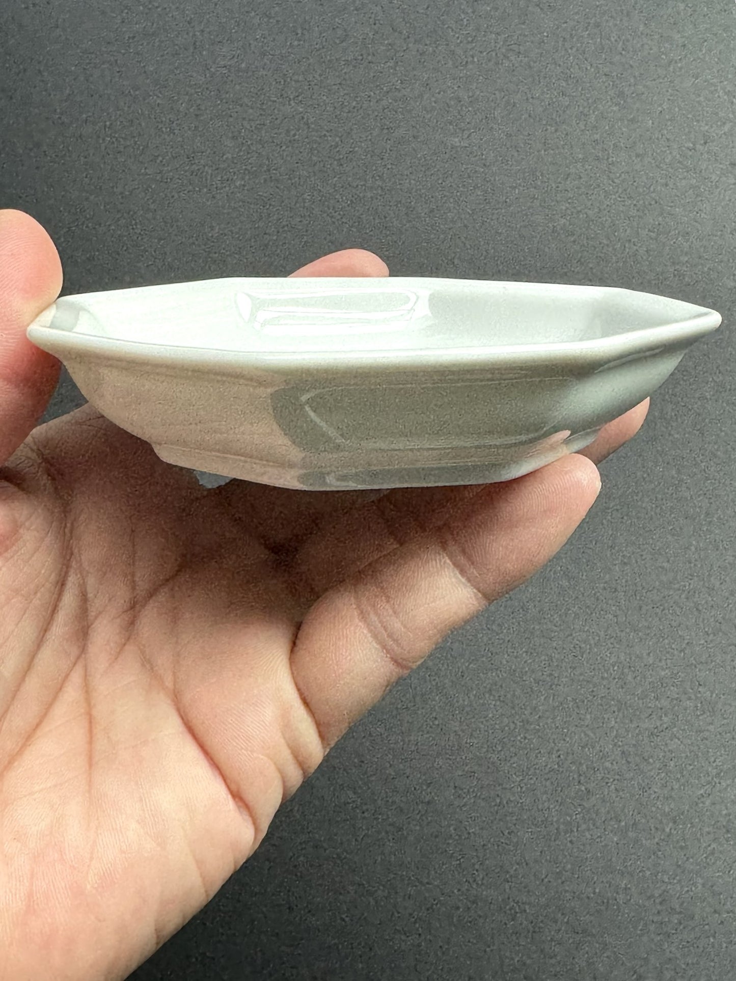 Octagonal small plate - Peony flower(Botan)