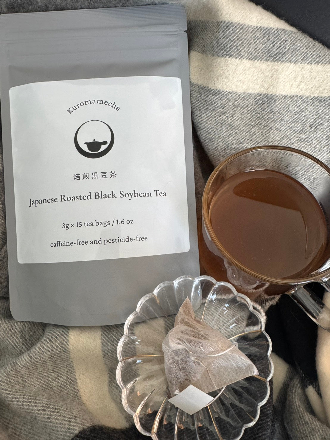 Roasted Black Soybean Tea (Kuromame cha）